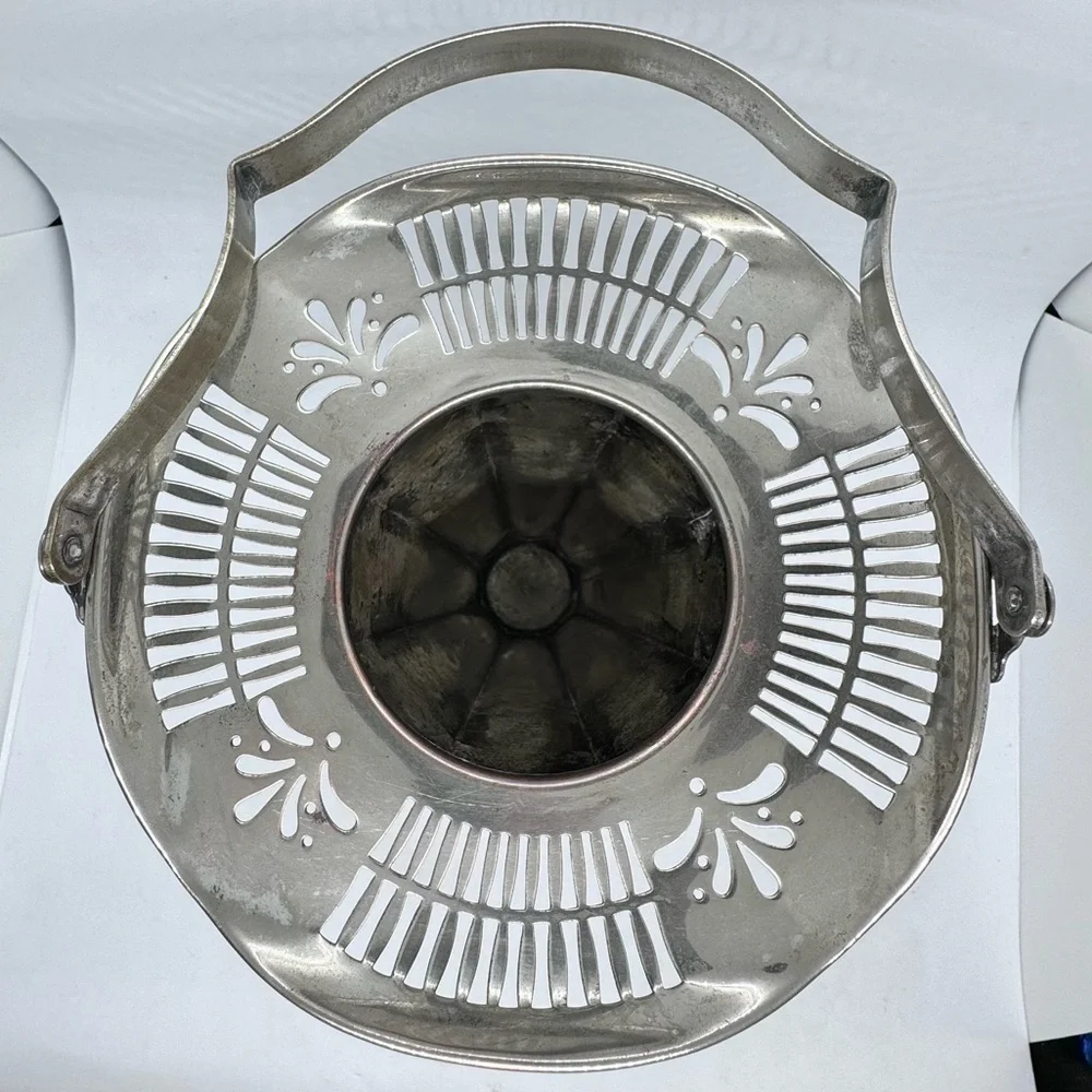Vintage Farber Kraft Sheffield Plated Silver Brides Basket